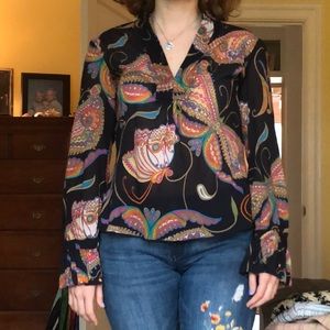 Trina Turk long sleeve blouse